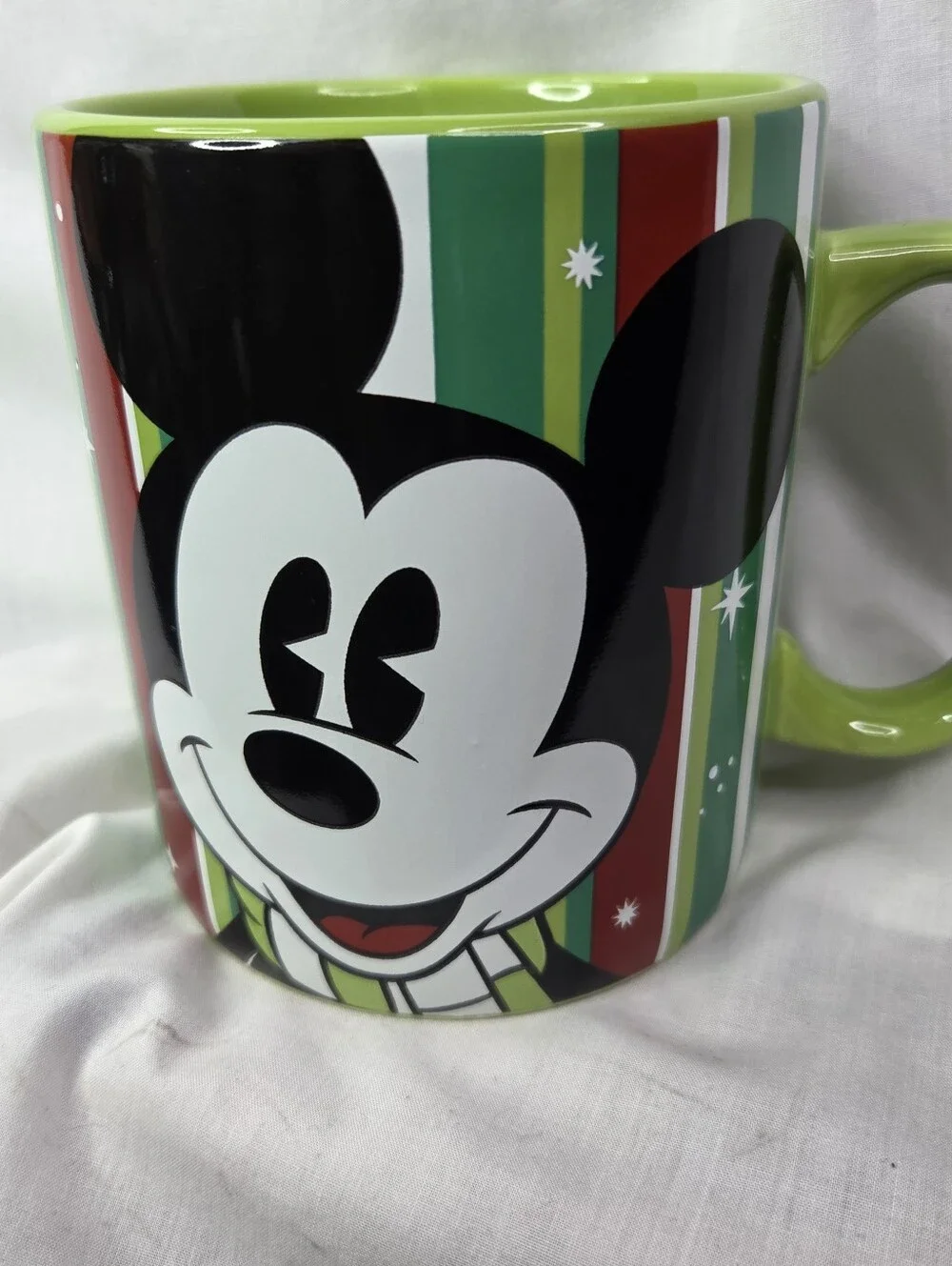 Mickey Mouse Christmas Oversized Disney Galerie Green Holiday Mug Cup 26 Ounces